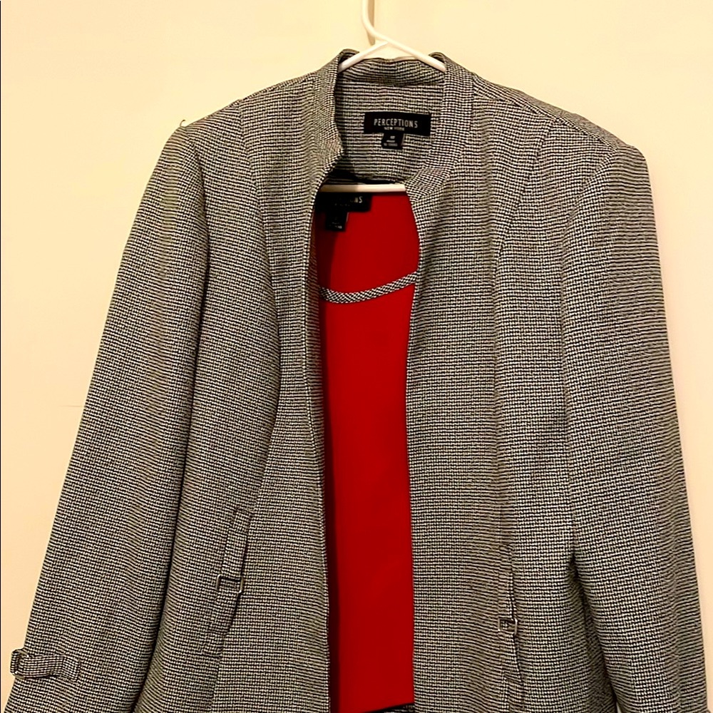 Perceptions Gray Sport Coat Modern Sleek Design